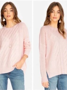Johnny Was Cashmere Linen Crewneck Sweater